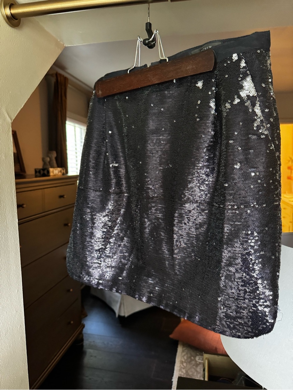 J. Crew Navy Sequin Mini Skirt